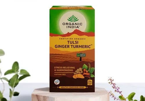 tulsi ginger tumeric tea by organic india