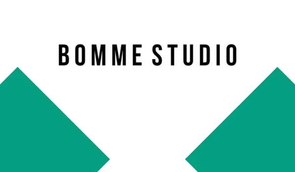 4. the logo of bomme studio as an organic clothing manufacturers