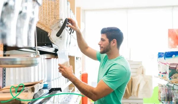 4. shop in bulk and bring your own containers